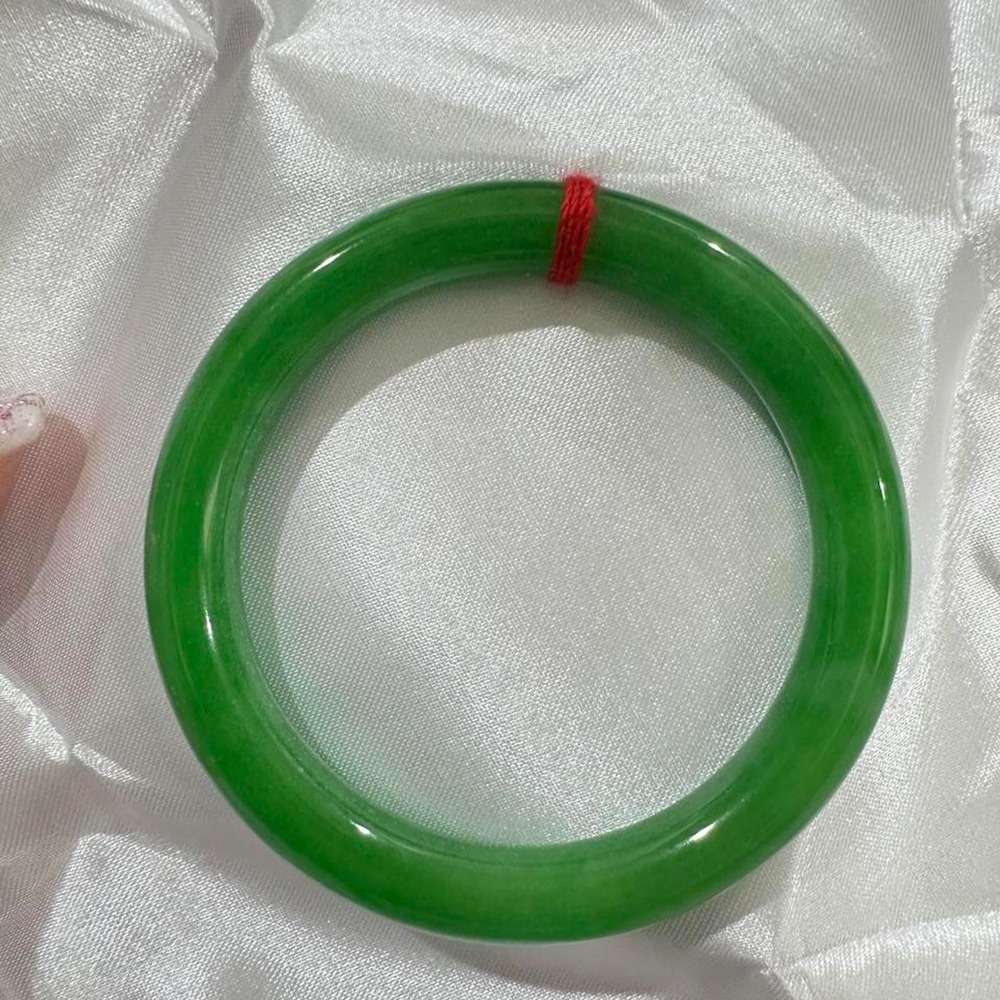 Natural Apple Green Jade Jadeite Bangle Bracelet 56.7mm-L06